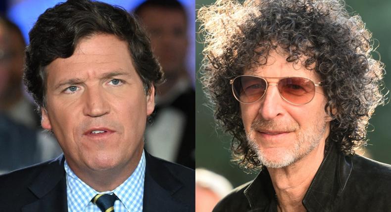 Tucker Carlson; Howard Stern.Jason Koerner/Getty Images; Jared Siskin/Patrick McMullan via Getty Images