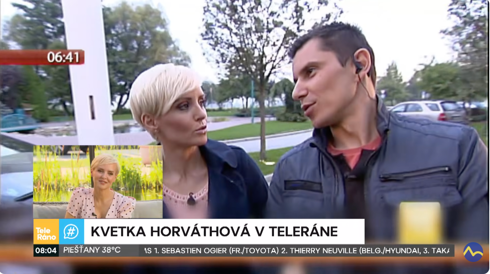 Archívny záber moderátorky Kvetky Horváthovej v Teleráne. 