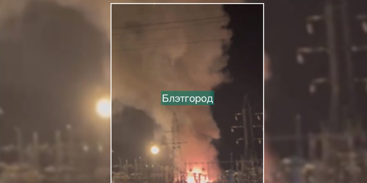 Pożar elektrowni w Biełgorodzie. 