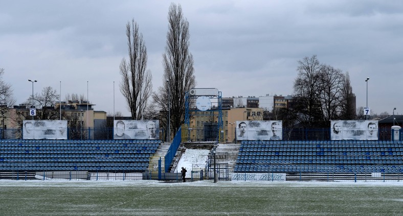 Widok na stadion Ruchu Chorzów. Zdjecie z 2019 r.