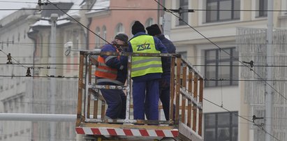 Złamany pantograf zatrzymał tramwaje