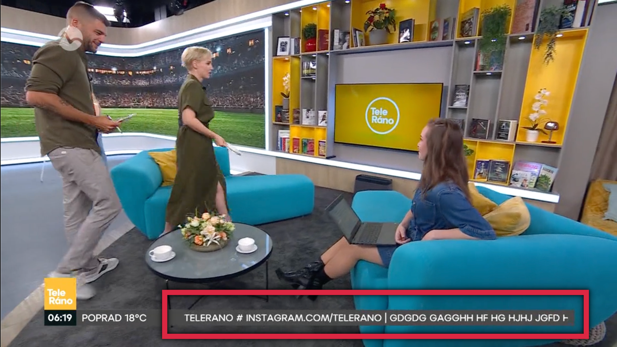 V markizáckom Teleráne prišlo k menšej chybe pri bežiacich titulkoch. 
