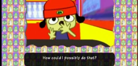 Screen z gry "PaRappa the Rapper"