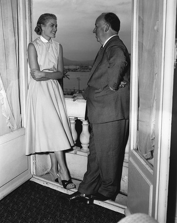 Grace Kelly és Alfred Hitchock, 1956