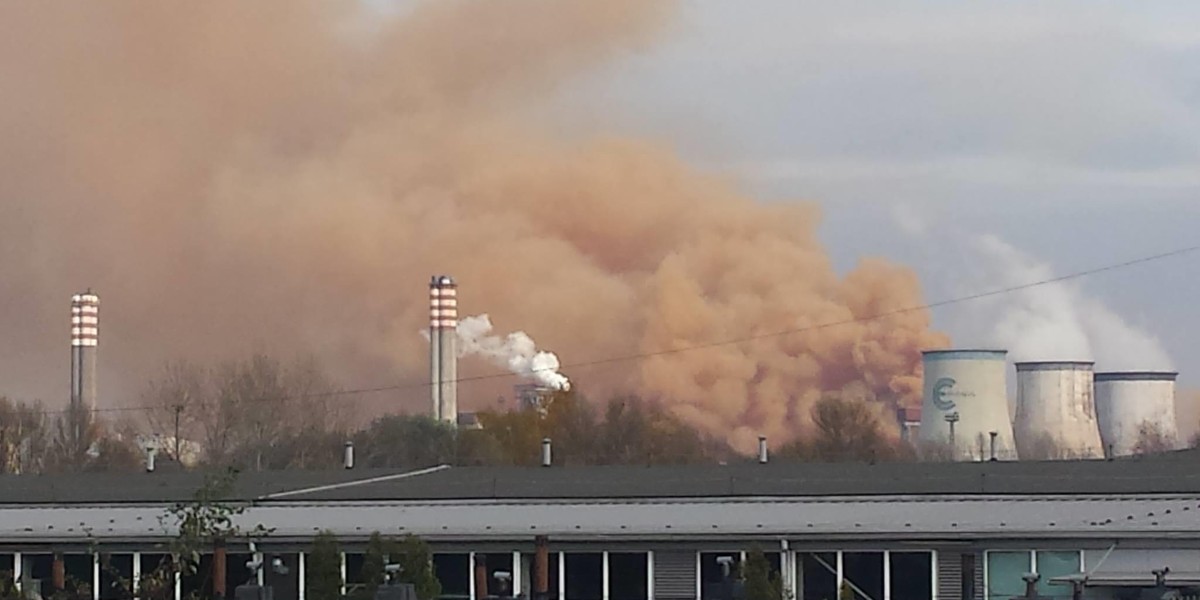 Pył nad Dąbrową Górniczą