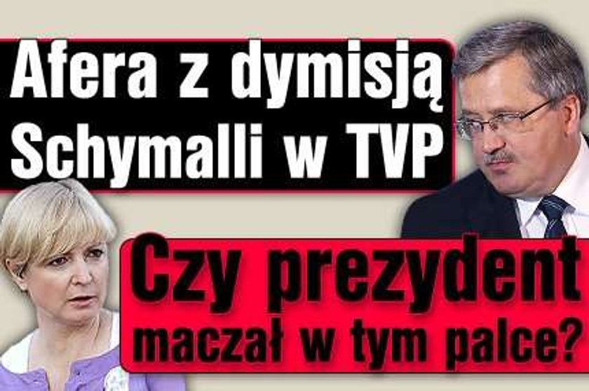 Afera z dymisją Schymalli w TVP. Prezydent maczał w tym palce?