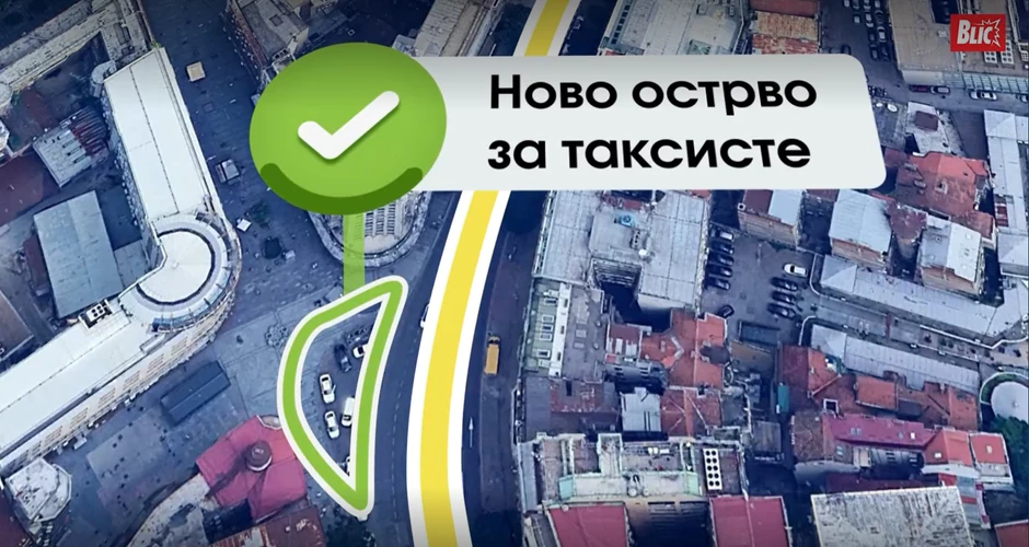 Radovi na Terazijama - Novo ostrvo za taksiste