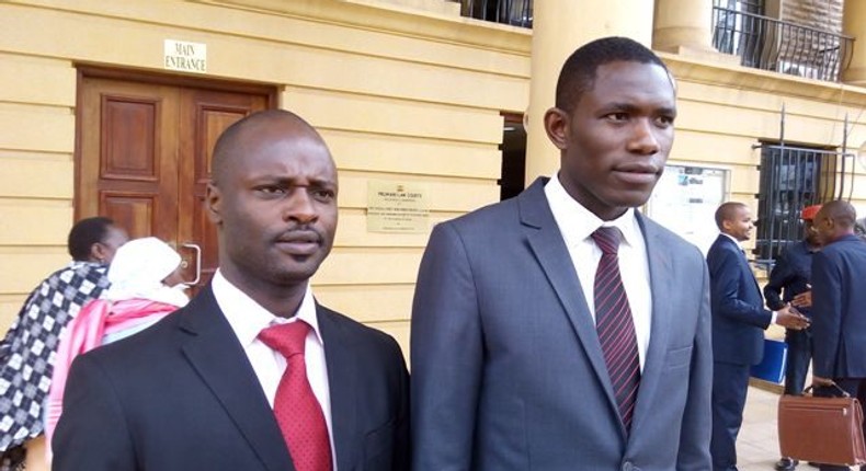 KMPDU Chairman Samuel Oroko and Secretary-General Ouma Oluga