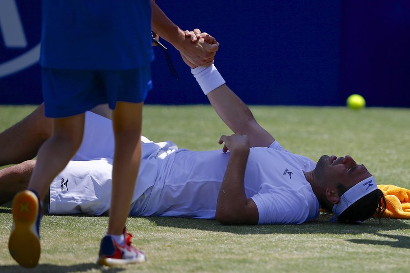 Marcos Baghdatis padł z wycieńczenia. Horror na korcie Antalya Open