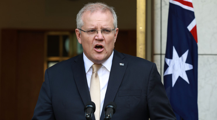 Scott Morrison ausztrál miniszterelnök drasztikus intézkedéseket jelent be (Fotó: Northfoto)