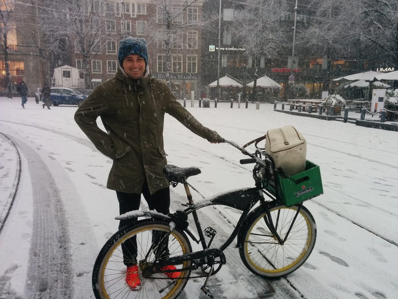 W Holandii nie ma złej pogody na rower, o czym Artur przekonał się na własnej skórze
