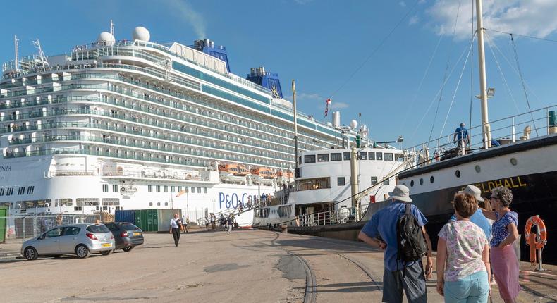 P&O's Britannia cruise ship docked in Southampton.Education Images/Universal Images Group via Getty Images