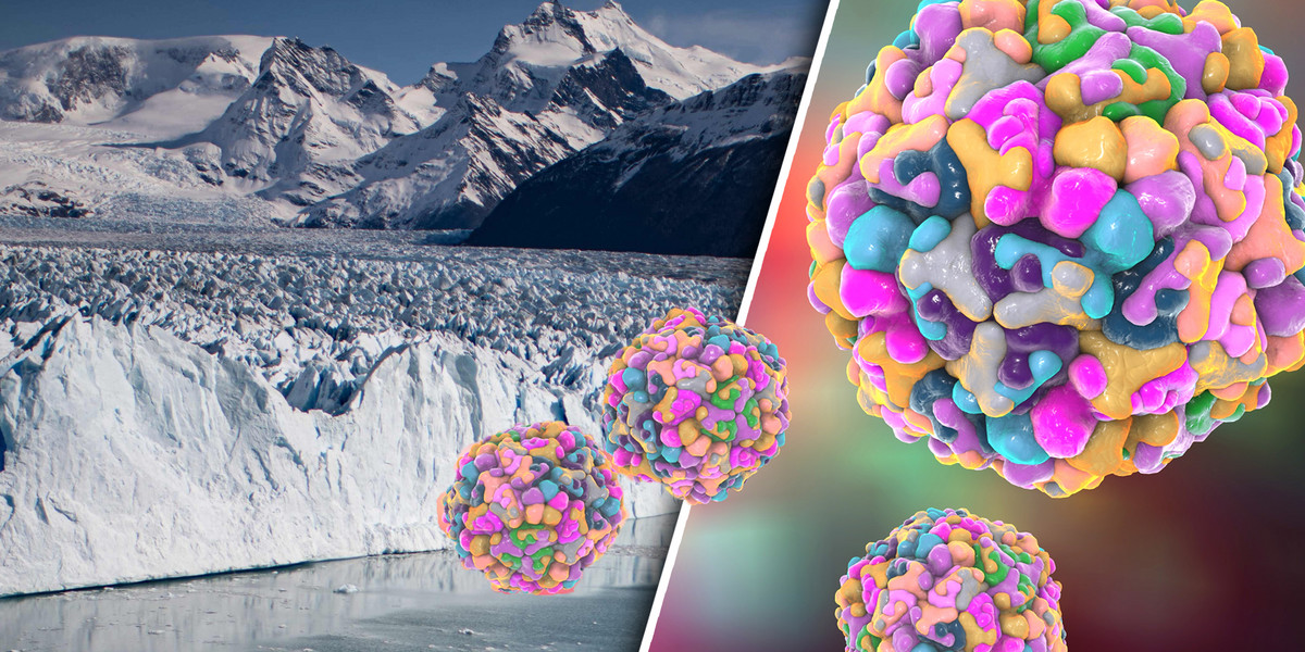Niepokojące odkrycie! Naukowcy znaleźli na lodowcach nieznane dotąd wirusy.
