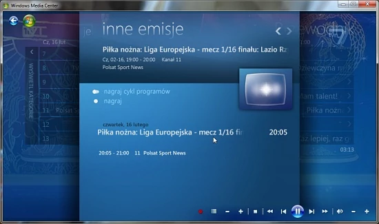 Inne emisje jako dodatek do EPG