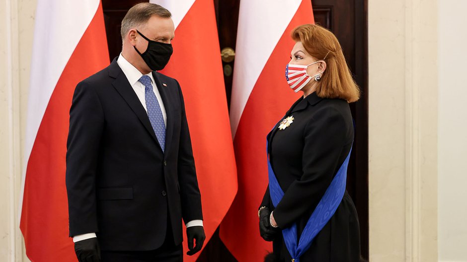 Andrzej Duda i Georgette Mosbacher