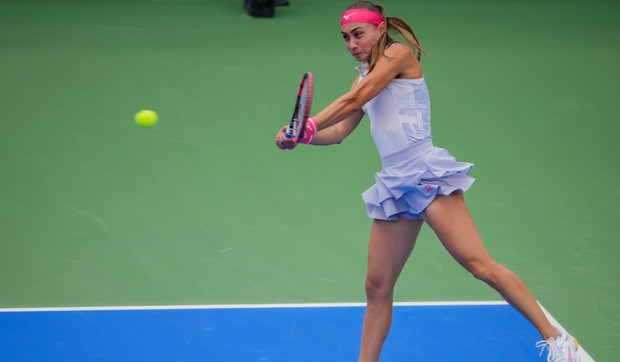 Aleksandra Krunić na turniru u Vuhanu, oktobar 2025. godine | Foto: Getty Images