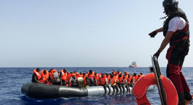 The 85 rescued migrants had come from Senegal, Mali, Ivory Coast and Sudan -- among them five women and 15 children, the youngest aged one