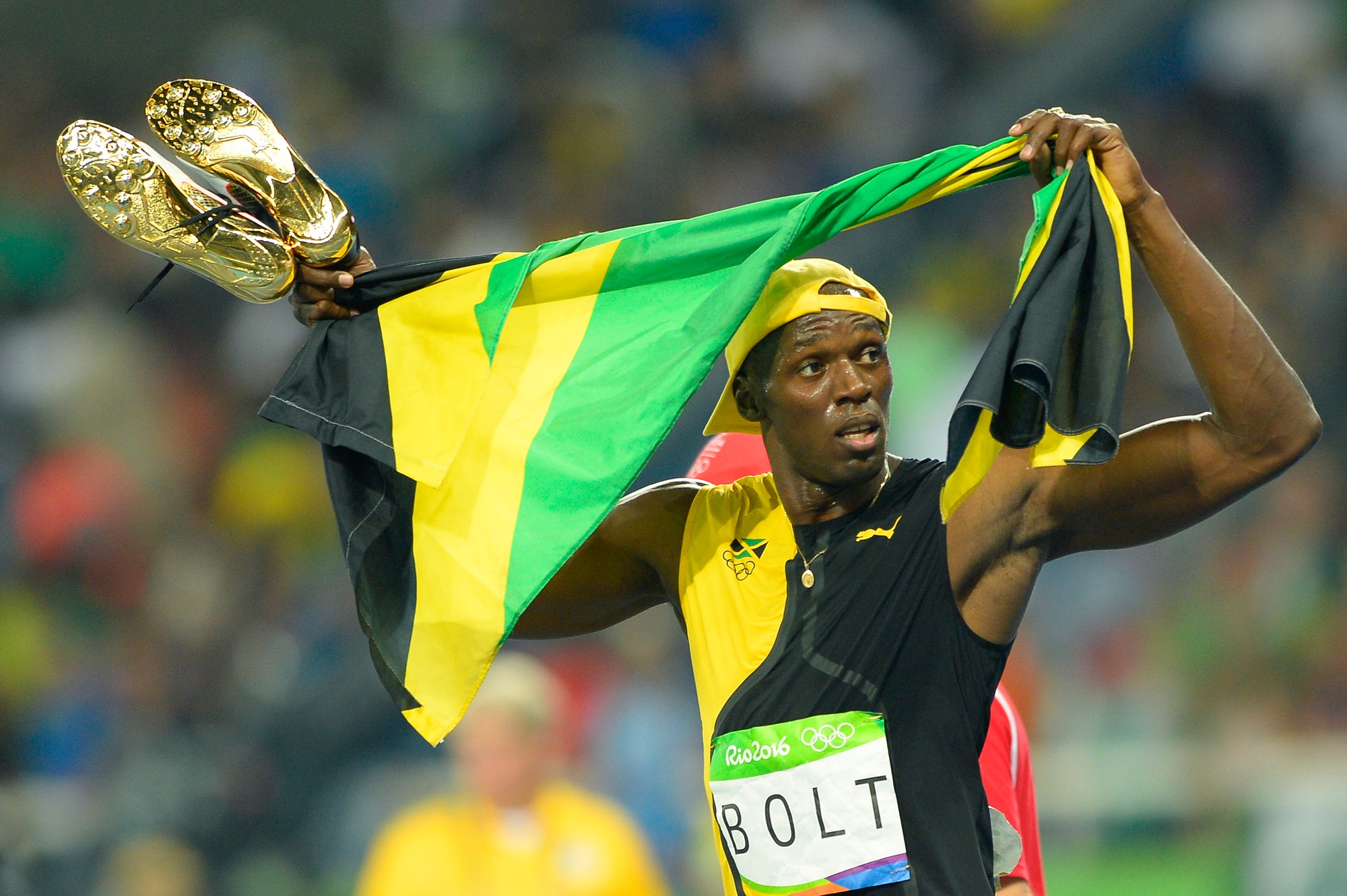 Slávny jamajský reprezentant Usain Bolt. 