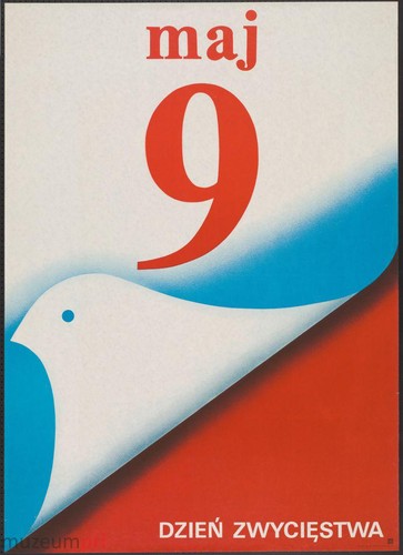 Plakat propagandowy na sowiecki Dzień Zwycięstwa.