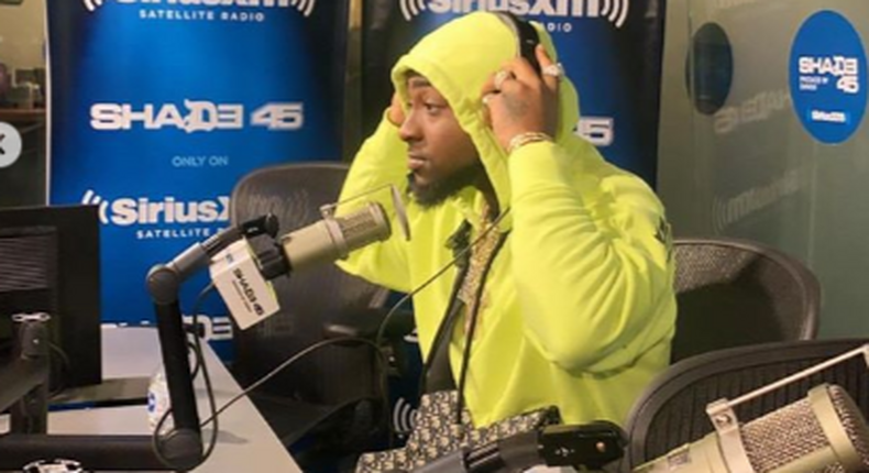 Davido on Shade 45 Sirius XM [Instagram Davido]