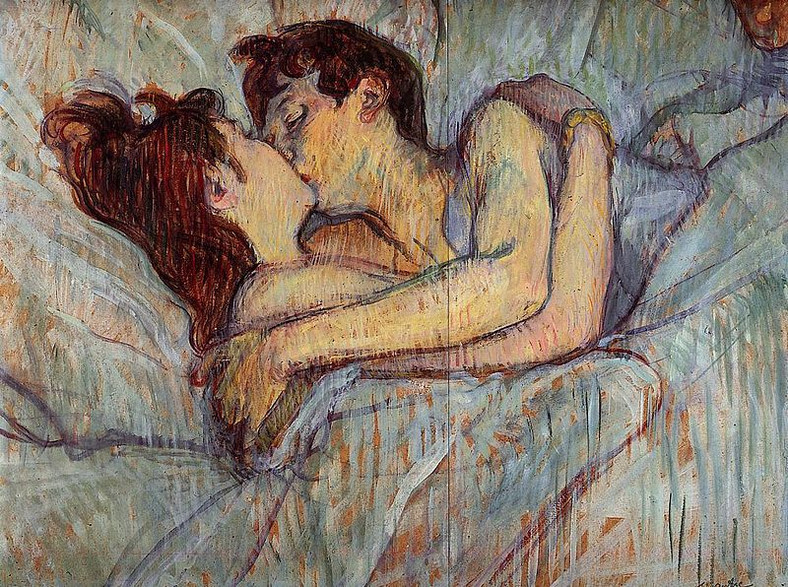 Henri de Toulouse-Lautrec, W łóżku-pocałunek, ok. 1892-1893, kolekcja prywatna