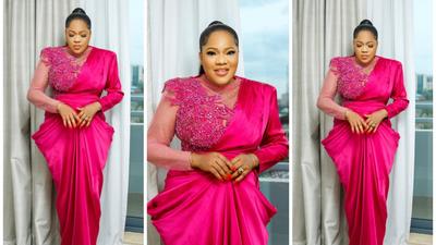 Toyin Abraham's outfit to the inauguration dinner [Kemi Filani]