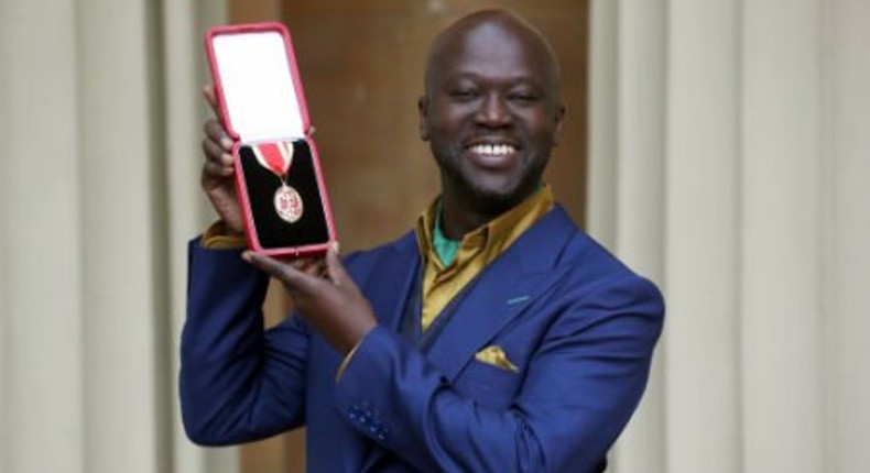 Sir David Adjaye receives his knighthood on behalf of HM Queen Elizabeth II