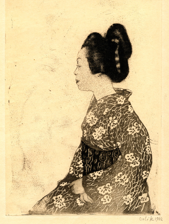 Emil Orlik, "Kurtyzana (Dziewczyna z Niigaty)", 1902