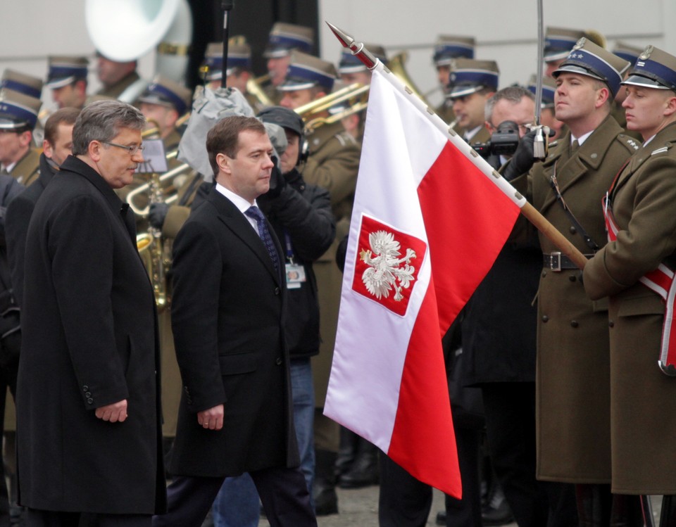 WARSZAWA WIZYTA PREZYDENTA ROSJI MIEDWIEDIEWA POWITANIE