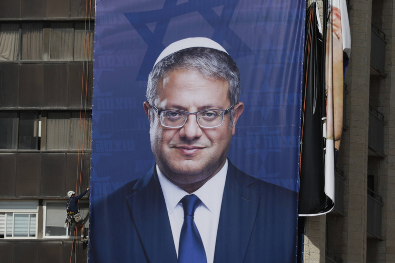 Itamar Ben-Gewir na plakacie wyborczym