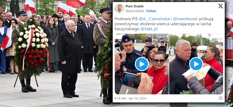 Spięcie o wieniec na placu Piłsudskiego. Marek Suski interweniował