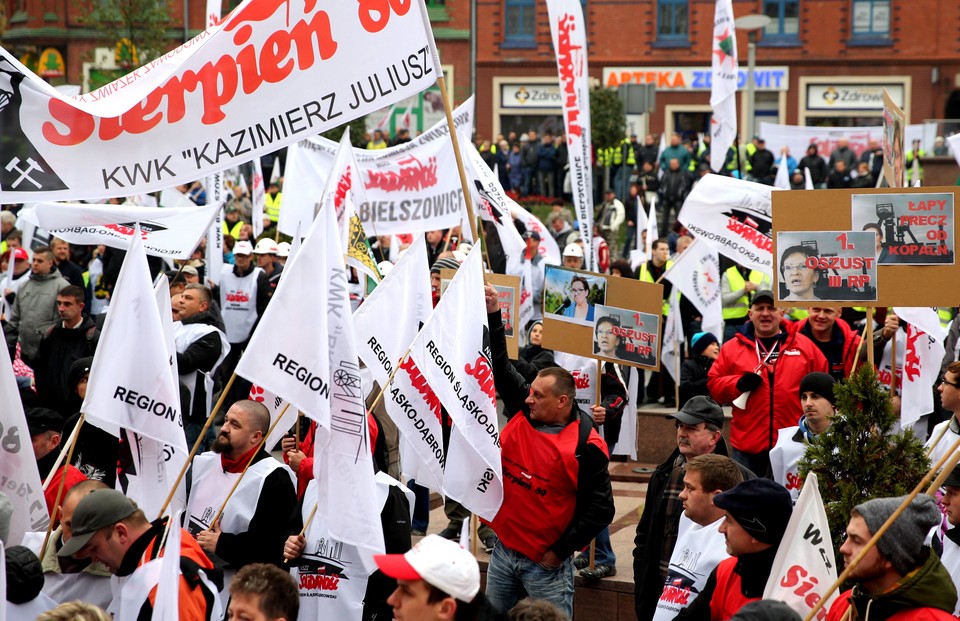 RUDA ŚLĄSKA PROTEST GÓRNIKÓW (protest górników)