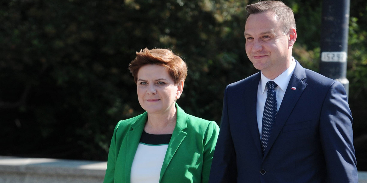 Beata Szydło i Andrzej Duda