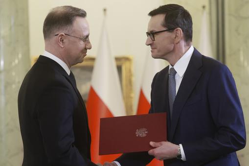 Prezydent Andrzej Duda i premier Mateusz Morawiecki