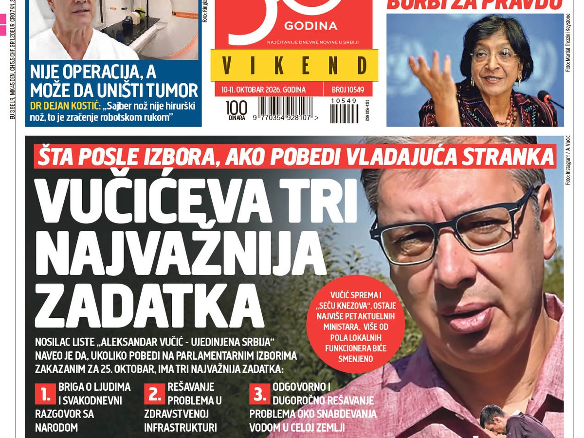 Naslovna strana za 10.10.