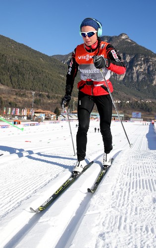 Justyna Kowalczyk podczas treningu we włoskim Val di Fiemme