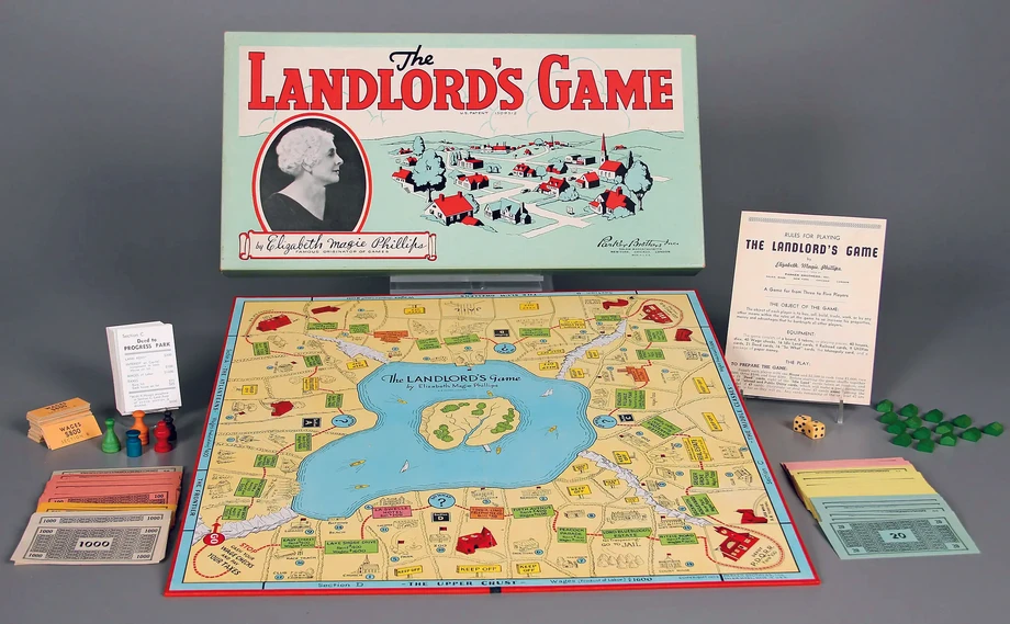 „Landlord’s Game” Elizabeth Magie Phillips wydawana była z dwoma zasadami reguł. Wersja promująca tworzenie monopolu miała być tylko pouczającym dodatkiem.