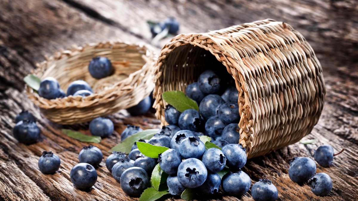 Blueberries have dropped from the basket