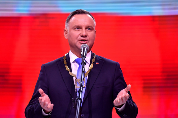 Prezydent RP Andrzej Duda podczas noworocznego spotkania Rodziny Olimpijskiej w Centrum Wystawienniczym EXPO XXI