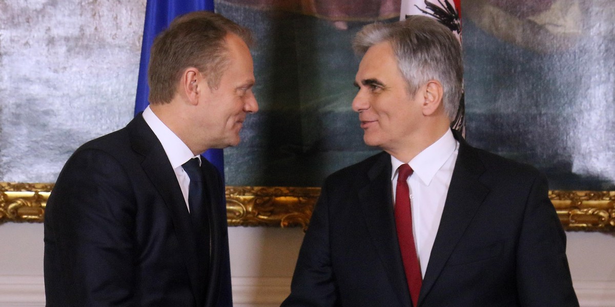 Donald Tusk i Werner Faymann