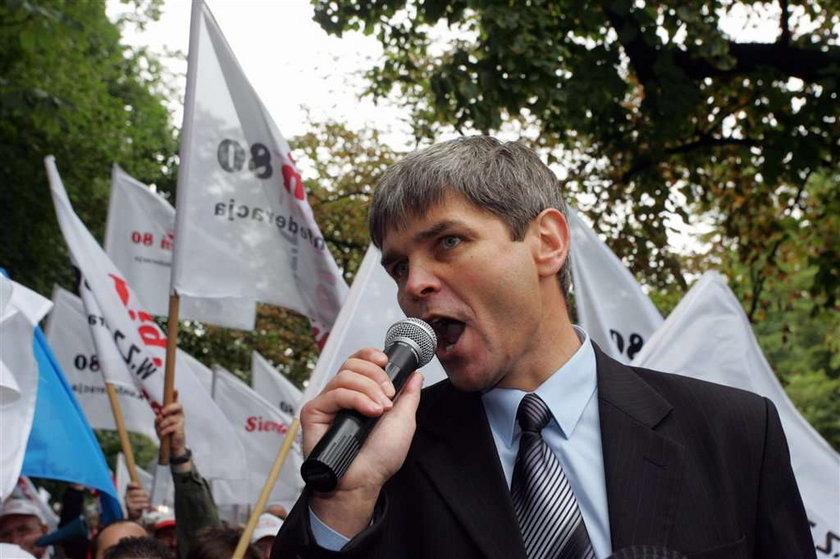 Związkowy krzykacz zatrzymany przez policję