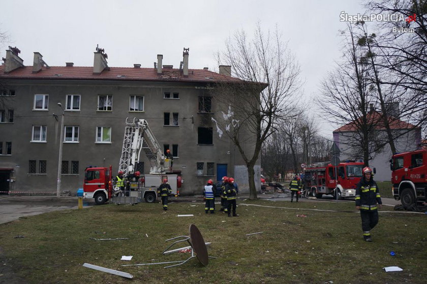 Blok przy Skwerze Heleny Medrzejewskiej w Bytomiu, gdzie doszło do wybuchu