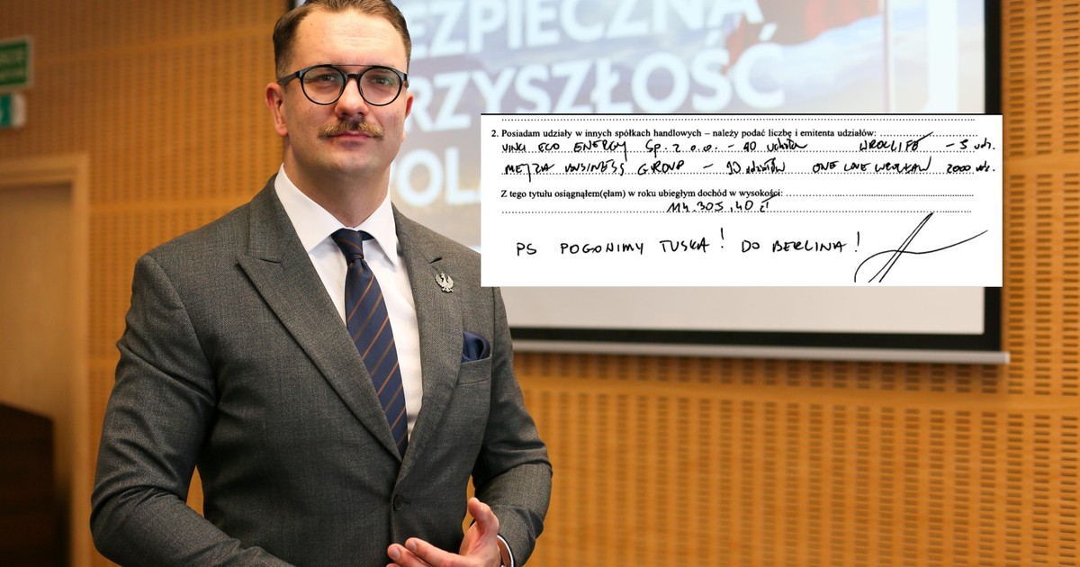 Oświadczenie majątkowe Łukasza Mejzy. Dochody i...uderzenie w Donalda Tuska