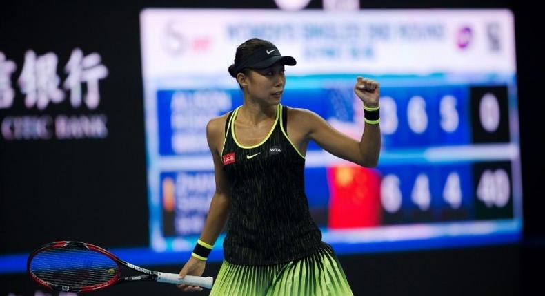 On home turf in the southern Chinese city of Zhuhai, Zhang Shuai beat Timea Babos of Hungary 7-6 (7/2), 6-4