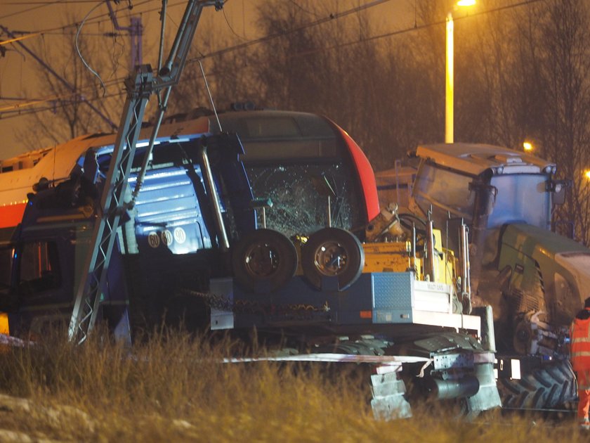 Zderzenie pociągu z ciężarówką w Łodzi