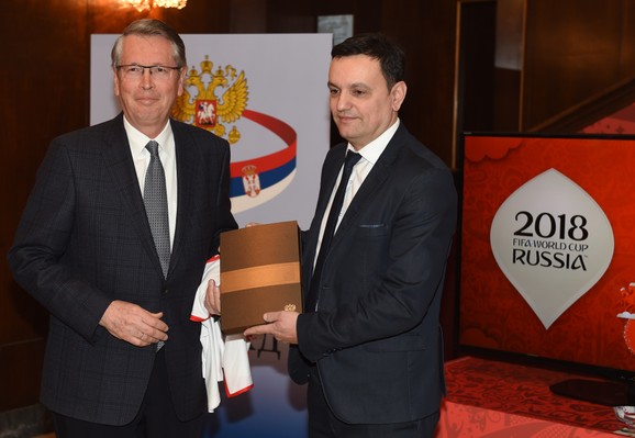 Ruski ambasador Aleksandar Čepurin i generalni sekretar FSS-a Jovan Šurbatović