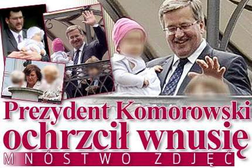 Prezydent Komorowski ochrzcił wnusię! FOTO