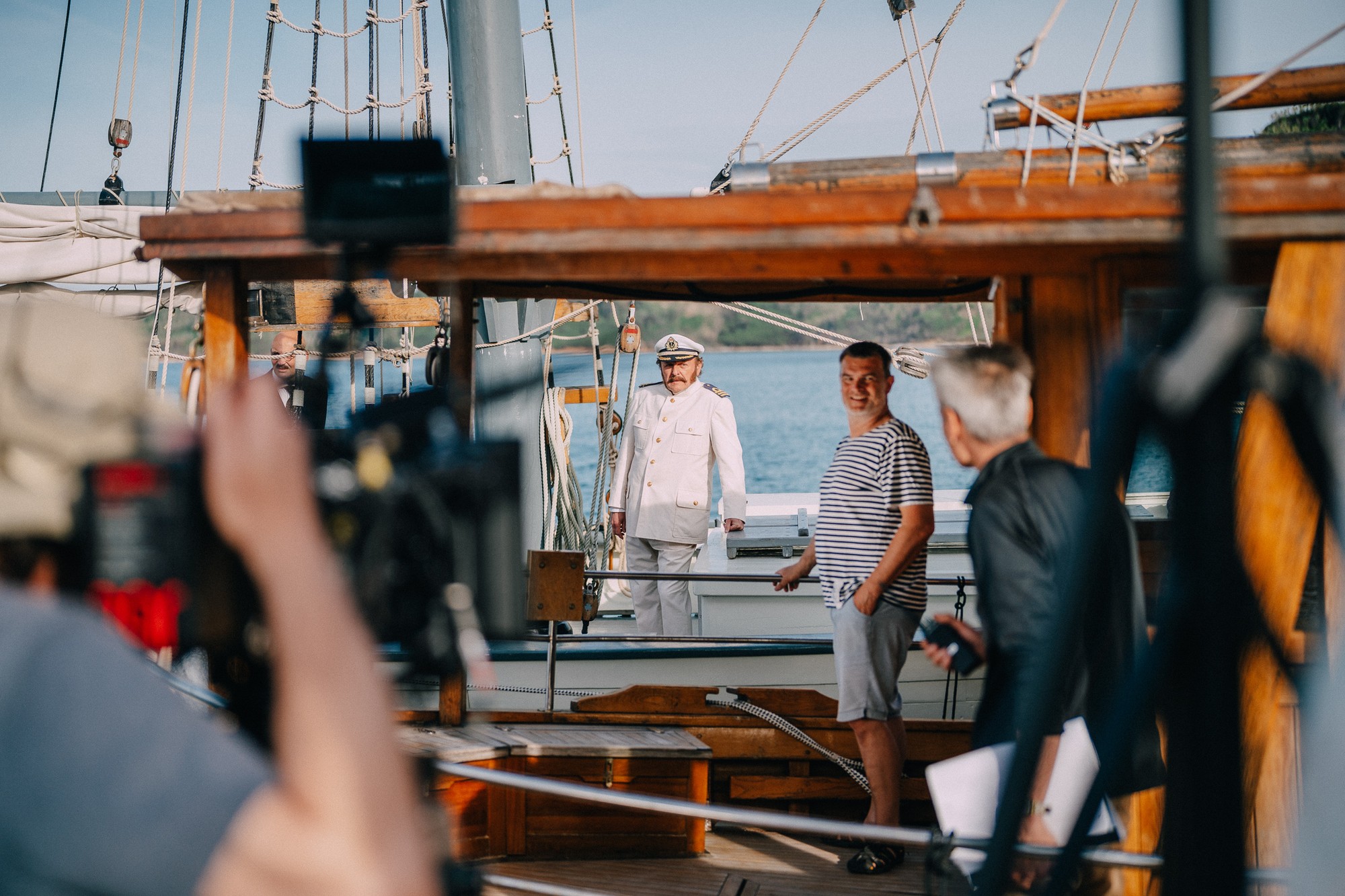 War with salamanders - Aurel Klimt and Jaroslav Dušk during filming in Susak 