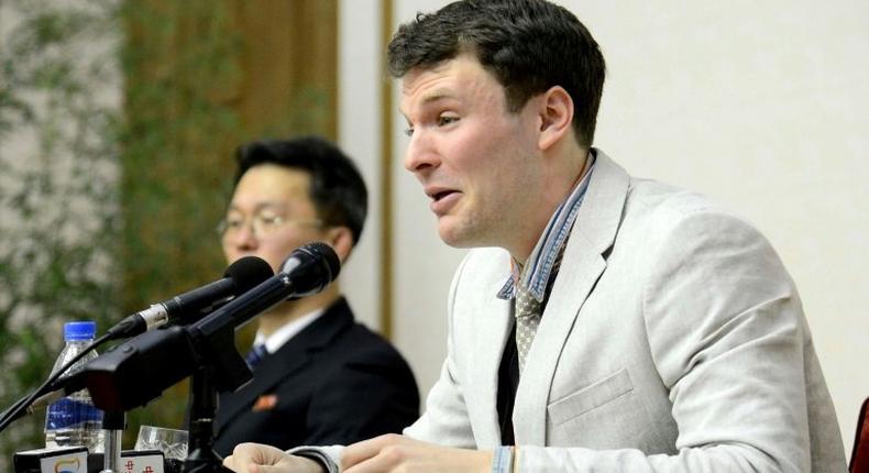 US student Otto Warmbier, seen here in February 2016, was arrested for committing hostile acts against North Korea