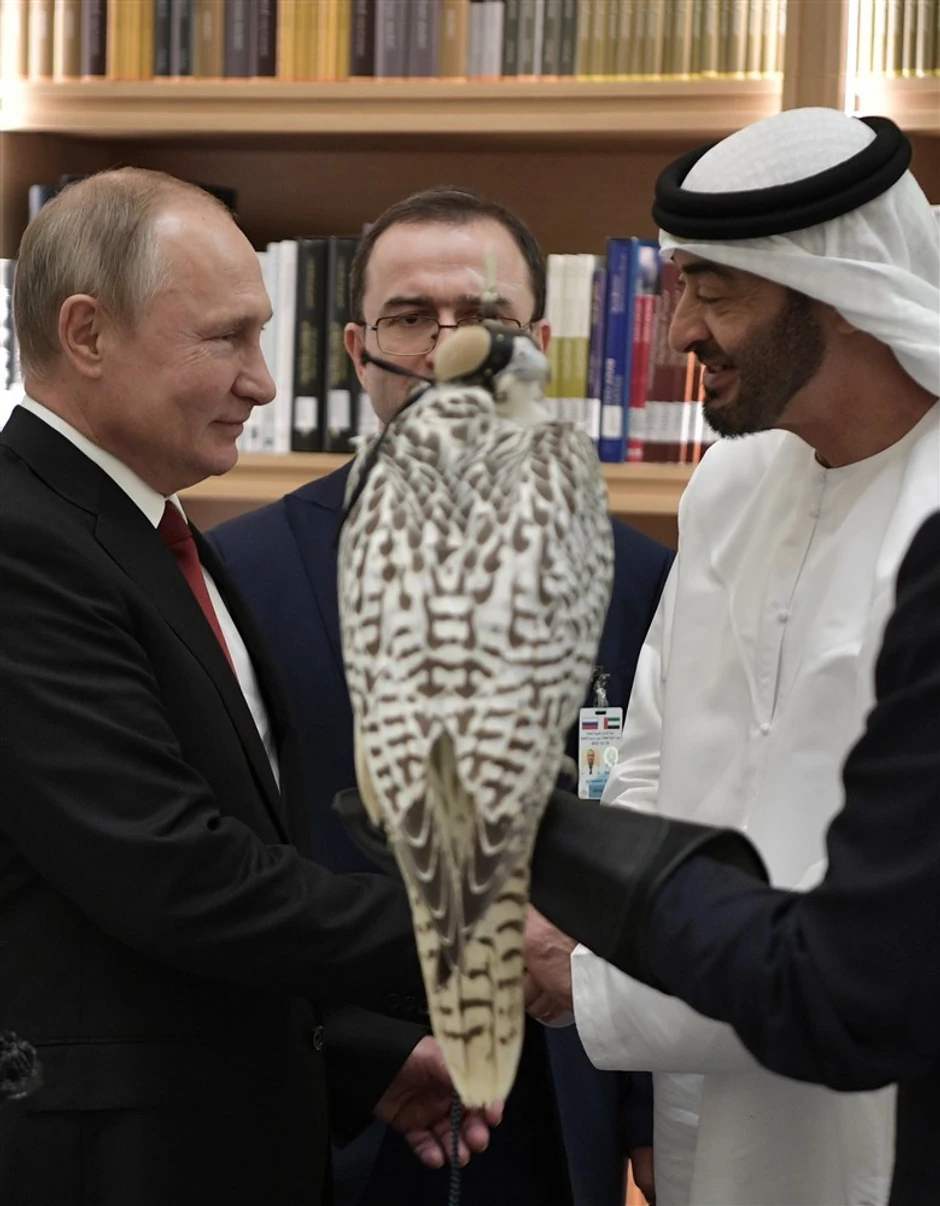 Vladimir Putin i krunski princ Abu Dabija šeik Mohamed bin Zajed al Najan u UAE u oktobru 2019.